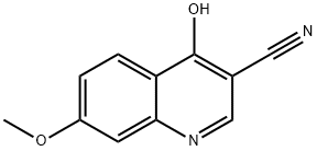 3-Quinolinecarbonitrile, 4-hydroxy-7-Methoxy- Struktur