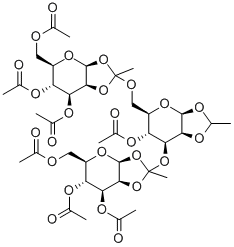 4-O-乙酰基-3,6-二-O-(3,4,6-三-O-乙?；?1,2-亞乙基-B-D-吡喃甘露糖基)-1,2-亞乙基-B-D-吡喃甘露糖, 230963-27-6, 結(jié)構(gòu)式