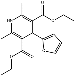 diethyl 4-(2-furyl)-2,6-dimethyl-1,4-dihydropyridine-3,5-dicarboxylate Struktur