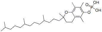 3,4-dihydro-2,5,7,8-tetramethyl-2-(4,8,12-trimethyltridecyl)-2H-benzopyran-6-yl dihydrogen phosphate Struktur