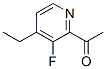 Ethanone, 1-(4-ethyl-3-fluoro-2-pyridinyl)- (9CI) Struktur