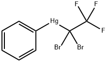 1,1-DIBROMOTRIFLUOROETHYL PHENYL MERCURY Struktur