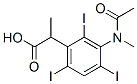 2,4,6-Triiodo-3-(N-methylacetylamino)hydratropic acid Struktur