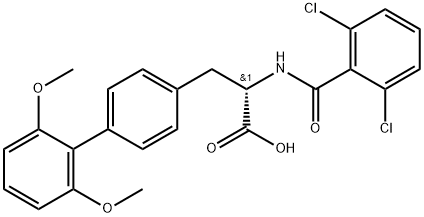 N-(2,6-Dichlorobenzoyl)-4-(2,6-diMethoxyphenyl)-L-phenylalanine Struktur