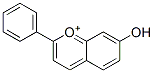 7-Hydroxy-2-phenyl-1-benzopyrylium Struktur