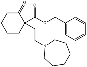 benzyl 1-[2-(azepan-1-yl)ethyl]-2-oxo-cyclohexane-1-carboxylate Struktur