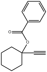 Cyclohexanol, 1-ethynyl-, 1-benzoate Struktur