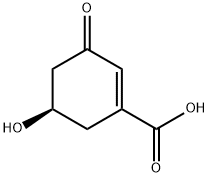 1-Cyclohexene-1-carboxylicacid,5-hydroxy-3-oxo-,(5R)-(9CI) Struktur