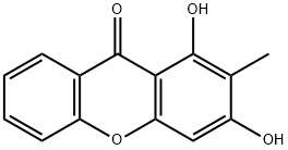 1,3-Dihydroxy-2-methyl-9H-xanthen-9-one Struktur