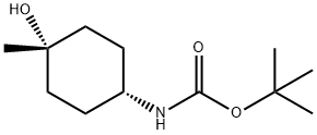 tert-Butyl N-[trans-4-hydroxy-4-methylcyclohexyl]carbamate Struktur