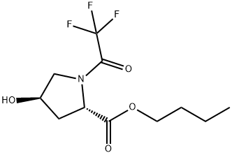 (4R)-4-Hydroxy-1-(trifluoroacetyl)-L-proline butyl ester Struktur