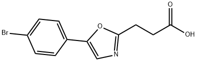 3-[5-(4-BROMOPHENYL)-1,3-OXAZOL-2-YL]PROPANOIC ACID Struktur