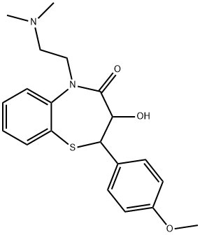 (2R,3S)-5-(2-DIMETHYLAMINO-ETHYL)-3-HYDROXY-2-(4-METHOXY-PHENYL)-2,3-DIHYDRO-5H-BENZO[B][1,4]THIAZEPIN-4-ONE Struktur