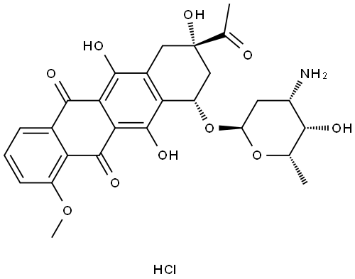 Daunorubicin hydrochloride Struktur