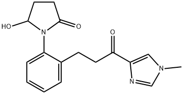 5-Hydroxy-1-[2-[3-(1-methyl-1H-imidazol-4-yl)-3-oxopropyl]phenyl]pyrrolidin-2-one Struktur