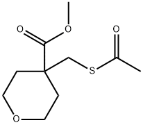 Methyl4-[(acetylsulfanyl)methyl]oxane-4-carboxylate Struktur