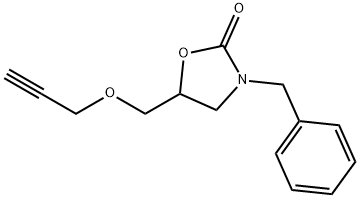 3-Benzyl-5-[(2-propynyloxy)methyl]oxazolidin-2-one Struktur