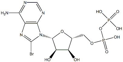 8-bromoadenosine 5'-diphosphate Struktur