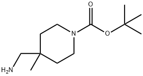 tert-butyl 4-(aminomethyl)-4-methylpiperidine-1-carboxylate Struktur