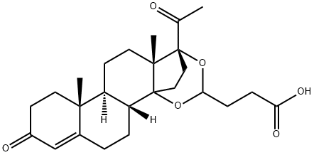 4,4-[(3,20-dioxopregn-4-ene-14,17-diyl)dioxy]butyric acid Struktur