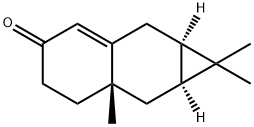 1,4,4-trimethyltricyclo(5.4.0.0(3,5))undec-7-en-9-one Struktur