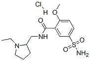 5-(aminosulphonyl)-N-[(1-ethyl-2-pyrrolidinyl)methyl]-2-methoxybenzamide monohydrochloride Struktur