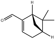 myrtenal,(+)-(1S)-6,6-dimethyl-bicyclo[3.1.1]hept-2-ene-2-carboxaldehyde Struktur