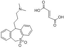 6,11-Dihydro-N,N-dimethyldibenzo(b,e)thiepin-11-propylamine 5,5-dioxid e fumarate Struktur