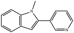 N-methyl-2-(pyridin-3-yl)indole Struktur