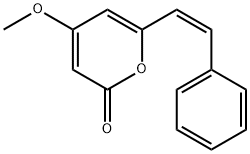 4-Methoxy-6-[(Z)-2-phenylvinyl]-2H-pyran-2-one Struktur