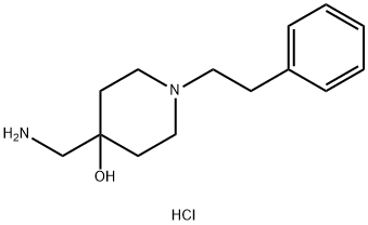 4-(aminomethyl)-1-phenethylpiperidin-4-ol dihydrochloride Struktur