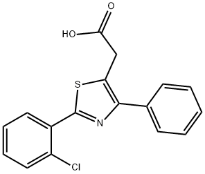 2-[2-(2-CHLOROPHENYL)-4-PHENYL-1,3-THIAZOL-5-YL]ACETIC ACID Struktur