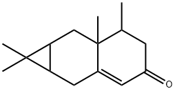 1,1a,2,5,6,6a,7,7a-octahydro-1,1,6,6a-tetramethyl-4H-cyclopropa[b]naphthalen-4-one Struktur