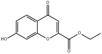 ETHYL 7-HYDROXY-4-OXO-4H-CHROMENE-2-CARBOXYLATE Struktur