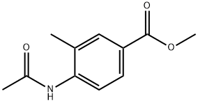 Benzoic acid, 4-(acetylamino)-3-methyl-, methyl ester (9CI) Struktur