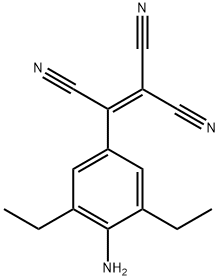 2-(4-Amino-3,5-diethylphenyl)-1,1,2-ethenetricarbonitrile Struktur