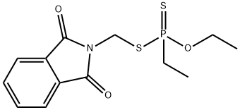 Ethylphosphonodithioic acid O-ethyl S-[(1,3-dihydro-1,3-dioxo-2H-isoindol-2-yl)methyl] ester Struktur