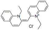 1-ethyl-2-((1-ethyl-1,2-dihydro-2-quinolylidene)methyl)quinolinium chloride  Struktur