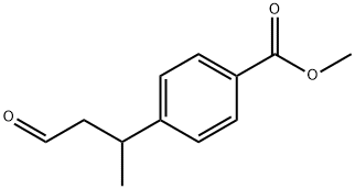 Benzoic acid, 4-(1-methyl-3-oxopropyl)-, methyl ester (9CI) Struktur