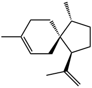 (1R,4S,5S)-1,8-dimethyl-4-prop-1-en-2-yl-spiro[4.5]dec-8-ene Struktur