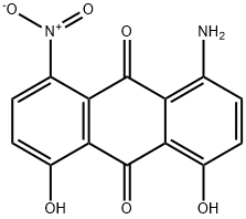 1-amino-4,5-dihydroxy-8-nitroanthraquinone Struktur