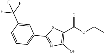 ETHYL 4-HYDROXY-2-[3-(TRIFLUOROMETHYL)PHENYL]-1,3-THIAZOLE-5-CARBOXYLATE Struktur