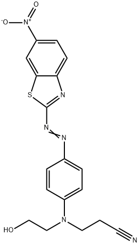 3-[N-(2-hydroxyethyl)-p-[(6-nitrobenzothiazol-2-yl)azo]anilino]propiononitrile Struktur