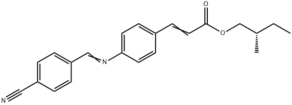 3-[4-[[(4-Cyanophenyl)methylene]amino]phenyl]propenoic acid (S)-2-methylbutyl ester Struktur