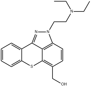 2-[2-(Diethylamino)ethyl]-2H-[1]benzothiopyrano[4,3,2-cd]indazole-5-methanol Struktur