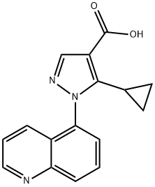 5-CYCLOPROPYL-1-QUINOLIN-5-YL-1H-PYRAZOLE-4-CARBOXYLIC ACID Struktur