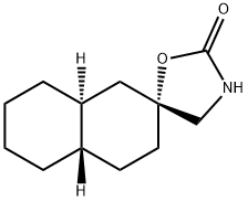 Spiro[naphthalene-2(1H),5-oxazolidin]-2-one, octahydro-, trans,cis- (8CI) Struktur