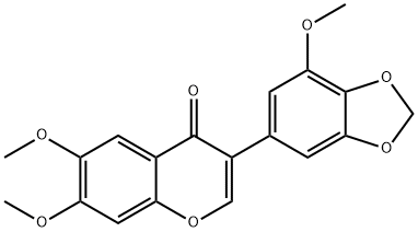 3',6,7-Trimethoxy-4',5'-methylenedioxyisoflavone Struktur