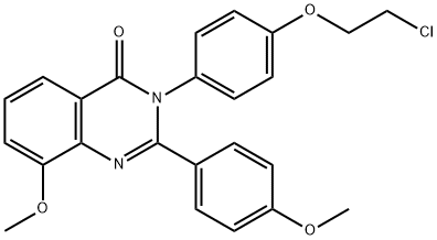 4(3H)-Quinazolinone,  3-[4-(2-chloroethoxy)phenyl]-8-methoxy-2-(4-methoxyphenyl)- Struktur