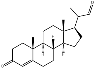 3-Oxopregn-4-ene-20-carbaldehyde Struktur